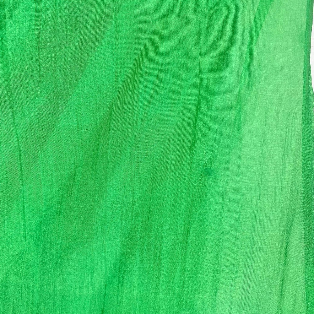 Alice + Olivia Halter Backless Mini Dress 100% Silk Kelly Green Size Medium - Picture 4 of 7